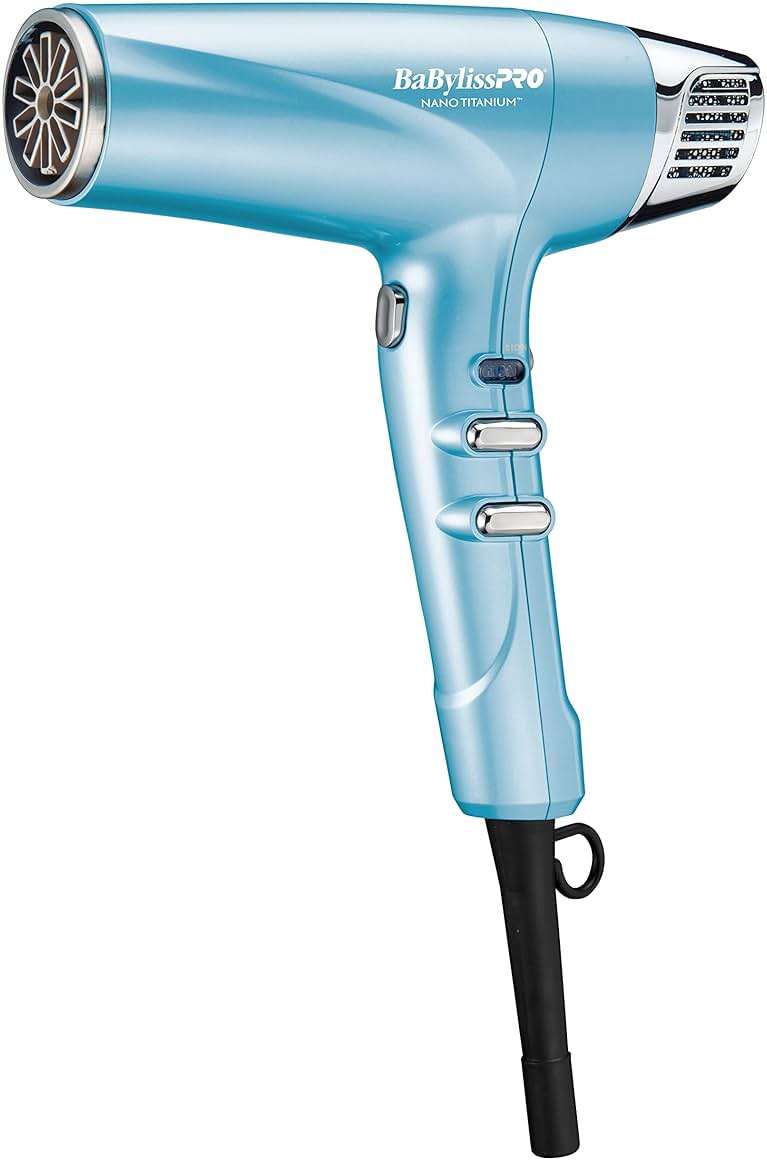 BabylissPRO Nano Titanium Hair Dryer, Professional 1875-Watt Blow Dryer, Lightweight, Ionic Technology Dries Hair Faster with Less Frizz - Image 1
