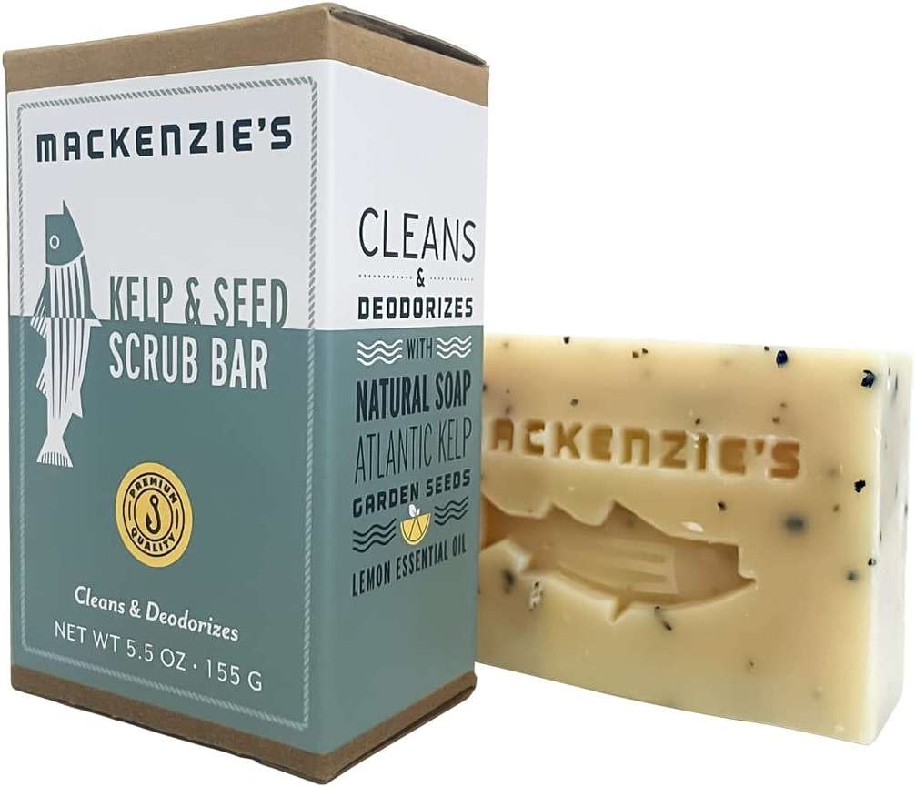 MACKENZIE'S Kelp & Seed Scrub Bar - Gifts for Men - Gifts for Women - Gifts for Cooks - Gifts for Gardeners - Exfoliating - Moisturizing - Hand Soap - 5.5 oz - Image 1