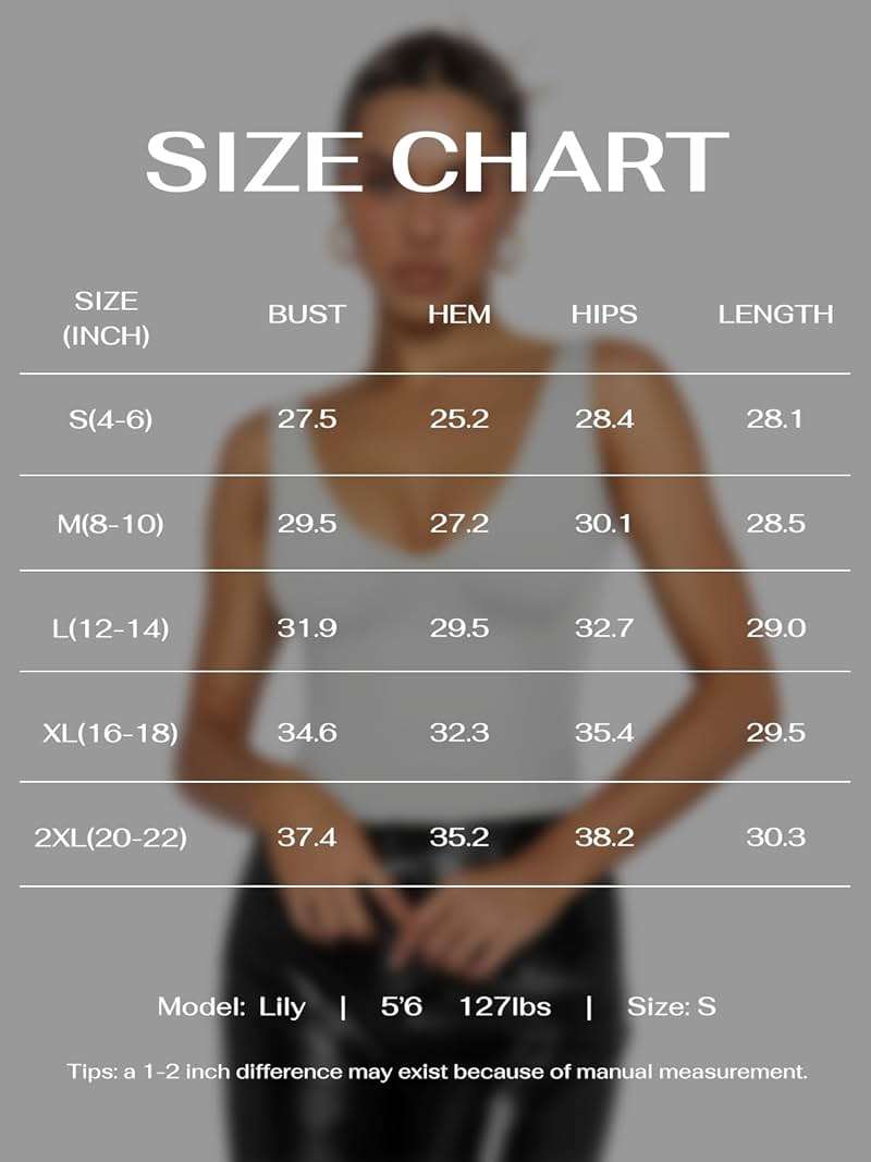REORIA Butsmooth® Women’s Basic Sexy Plunge Deep V Neck Sleeveless V Backless Going Out Tank Bodysuits Tops - Image 6