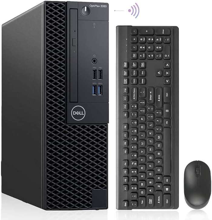 Dell OptiPlex 3060 Desktop Computers Windows 11 Pro Hexa Core i7-8700 Up to 4.60GHz32GB DDR4 1TB M.2 NVMe SSD1TB HDDAX210 Built-in WiFi 6E Small Form Factor PC(Renewed) Black (OptiPlex 3060 SFF) - Image 1