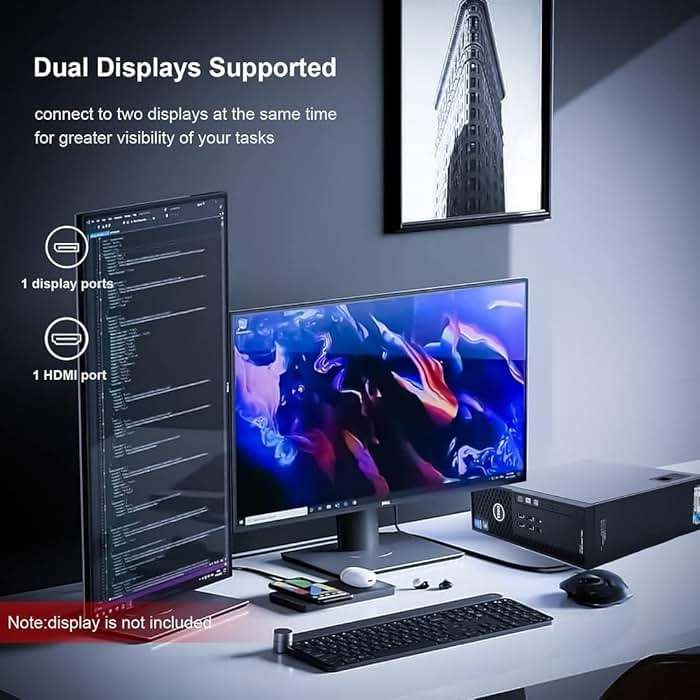 Dell OptiPlex 3060 Desktop Computers Windows 11 Pro Hexa Core i7-8700 Up to 4.60GHz32GB DDR4 1TB M.2 NVMe SSD1TB HDDAX210 Built-in WiFi 6E Small Form Factor PC(Renewed) Black (OptiPlex 3060 SFF) - Image 2