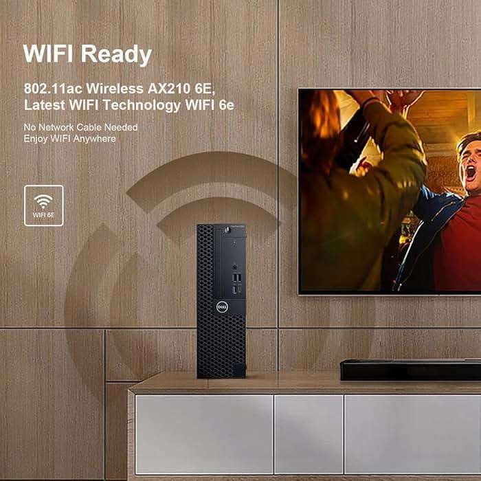 Dell OptiPlex 3060 Desktop Computers Windows 11 Pro Hexa Core i7-8700 Up to 4.60GHz32GB DDR4 1TB M.2 NVMe SSD1TB HDDAX210 Built-in WiFi 6E Small Form Factor PC(Renewed) Black (OptiPlex 3060 SFF) - Image 3