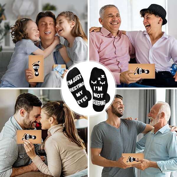 FilmHOO Birthday Gifts for Men Fathers Day Dad Gifts for Dad from Daughter Son Wife Easter Mens Funny Socks for Him - Image 8