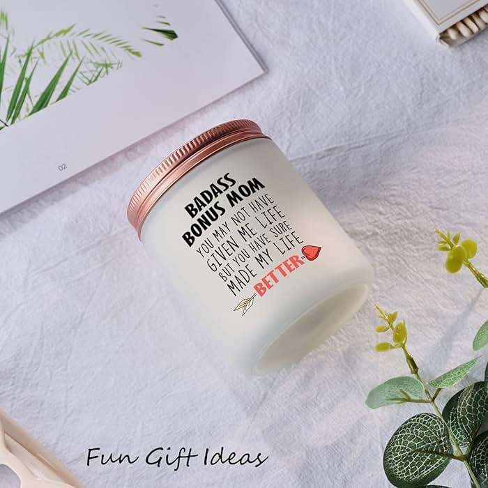 Bonus Mom Gifts- Mother in Law, Stepmom irthday Christmas Mothers Day Gifts- Funny Best Candle Gift Ideas for Adopted Mom from Daughter Son - Image 2
