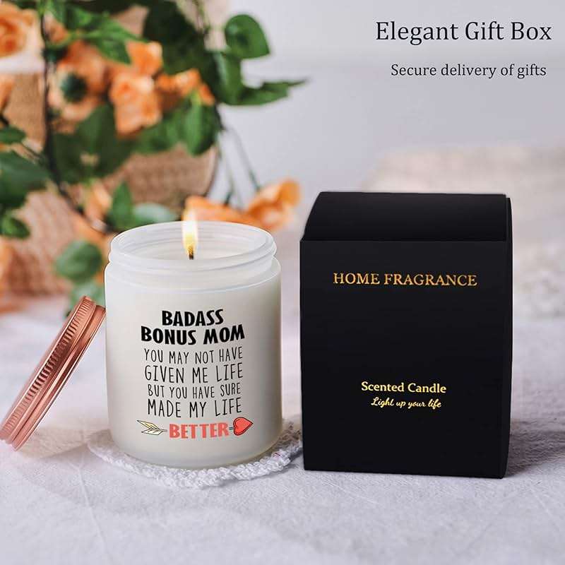 Bonus Mom Gifts- Mother in Law, Stepmom irthday Christmas Mothers Day Gifts- Funny Best Candle Gift Ideas for Adopted Mom from Daughter Son - Image 6