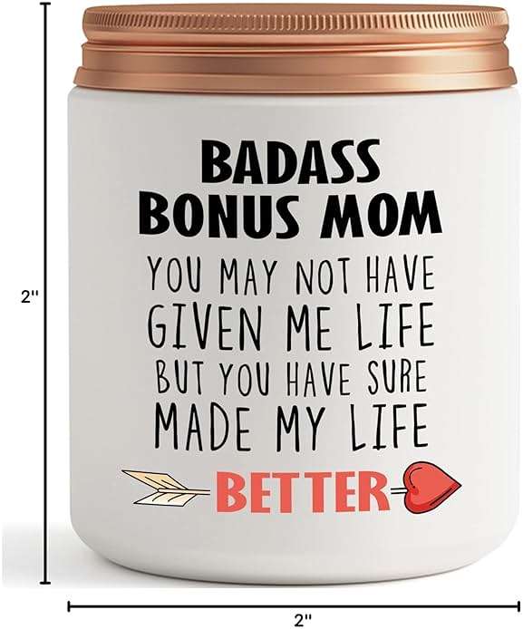 Bonus Mom Gifts- Mother in Law, Stepmom irthday Christmas Mothers Day Gifts- Funny Best Candle Gift Ideas for Adopted Mom from Daughter Son - Image 8