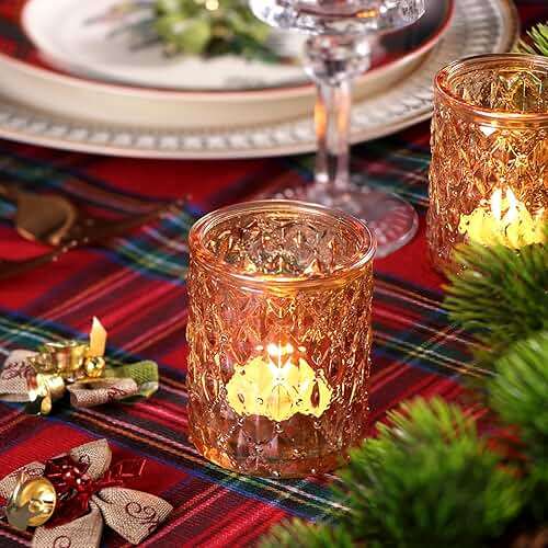 36 Pcs Gold Votive Candle Holders, Tealight Candle Holder Glass for Table Centerpieces, Gold Candle Holders for Wedding Decor, Bridal Shower & Home Parties Supplies Decor - Image 3