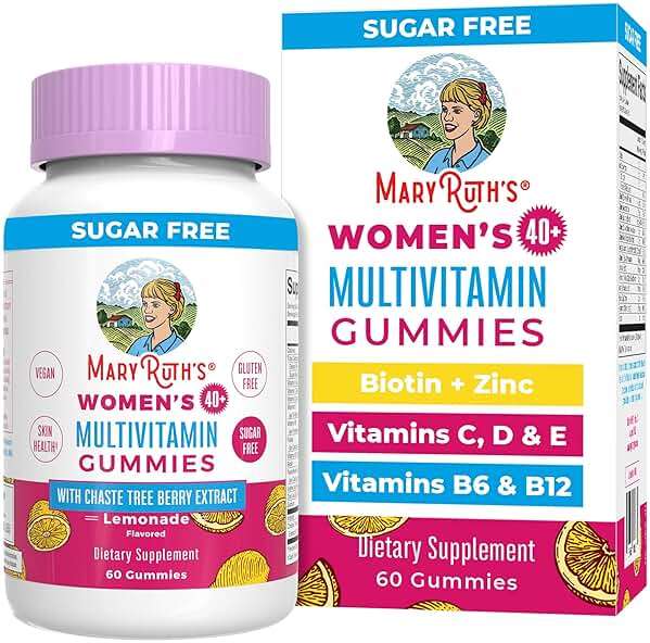 MaryRuth's Multivitamin for Women 40+ | Sugar Free | Vegan Womens Vitamins | Immune Support | Daily Women's Multivitamin + Chasteberry | Hair, Skin and Nail Gummy Vitamins for Women | 60 Count - Image 1