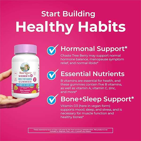 MaryRuth's Multivitamin for Women 40+ | Sugar Free | Vegan Womens Vitamins | Immune Support | Daily Women's Multivitamin + Chasteberry | Hair, Skin and Nail Gummy Vitamins for Women | 60 Count - Image 5