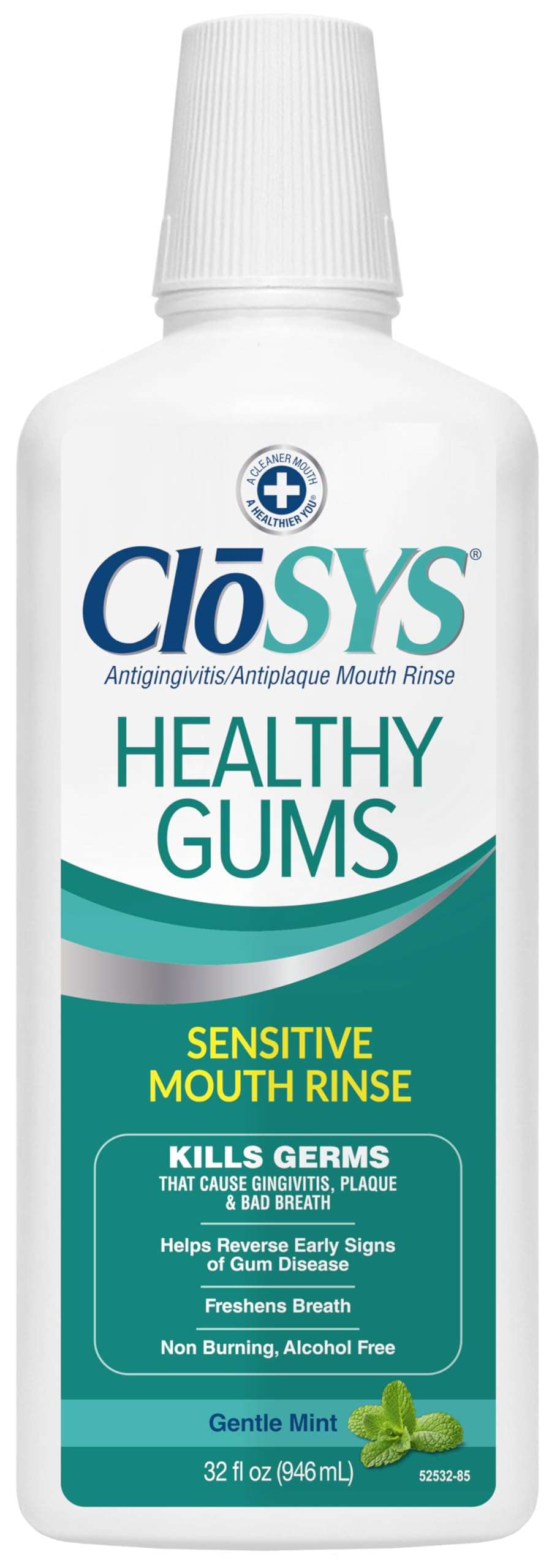 CloSYS Healthy Gums Mouthwash 32 Fl Oz, Anti-Gingivitis Mouthwash | Antiplaque, Non-Burning, Non-Irritating - Image 1