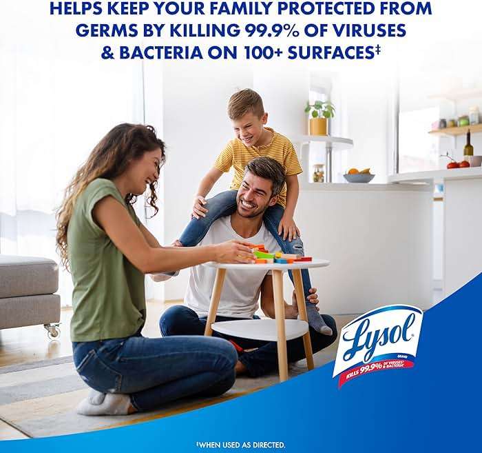 LYSOL Disinfecting Wipes, All Purpose Cleaner, Multi-Surface Antibacterial Cleaning Wipes, Household Cleaning Supplies, Dorm Essentials, Lemon + Crisp Linen + Mango & Hibiscus Scent, 80 ct. (3 Pack) - Image 9