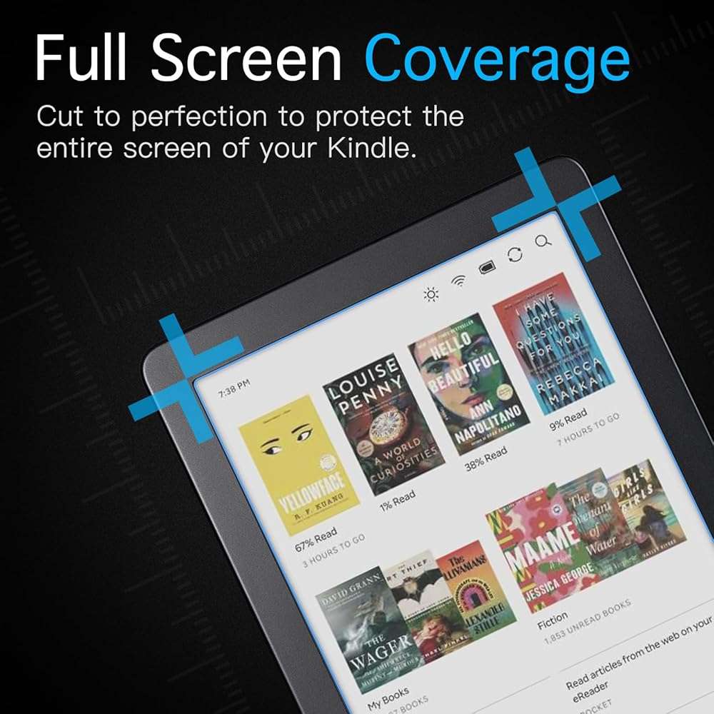 MoKo 2-Pack Screen Protector for Kobo Clara 6" 2024, Anti-Glare Premium PET Protective Film Full-Coverage Matte Screen Protector - Image 6
