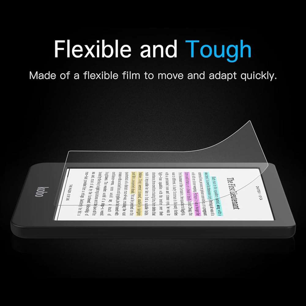 MoKo 2-Pack Screen Protector for Kobo Clara 6" 2024, Anti-Glare Premium PET Protective Film Full-Coverage Matte Screen Protector - Image 7