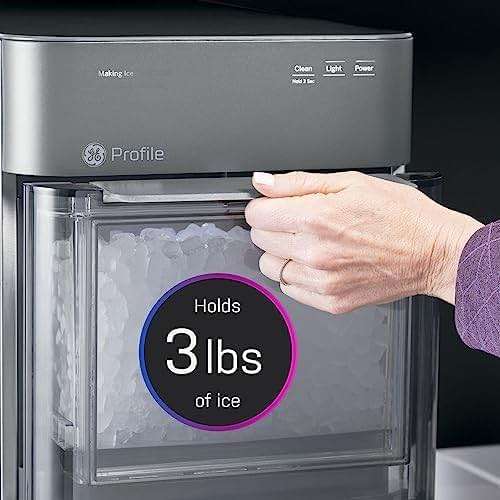 GE Profile Opal 2.0 XL with 1 Gallon Tank, Chewable Crunchable Countertop Nugget Ice Maker, Scoop included, 38 lbs in 24 hours, Pellet Ice Machine with WiFi & Smart Connected, Stainless Steel - Image 15