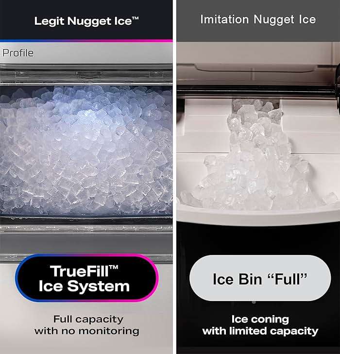 GE Profile Opal 2.0 XL with 1 Gallon Tank, Chewable Crunchable Countertop Nugget Ice Maker, Scoop included, 38 lbs in 24 hours, Pellet Ice Machine with WiFi & Smart Connected, Stainless Steel - Image 6