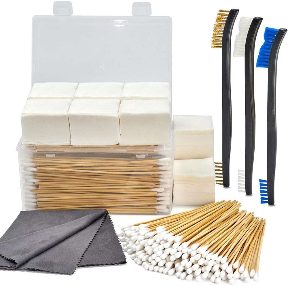 Gun Cleaning Kit in Big Box, 4-in-1 Cleaning Supplies Includes Brushes, Patches, Swabs, Cloth - Lint Free, Highly Absorbent Supplies for All Guns Maintaining, Fit Most Caliber - Image 1