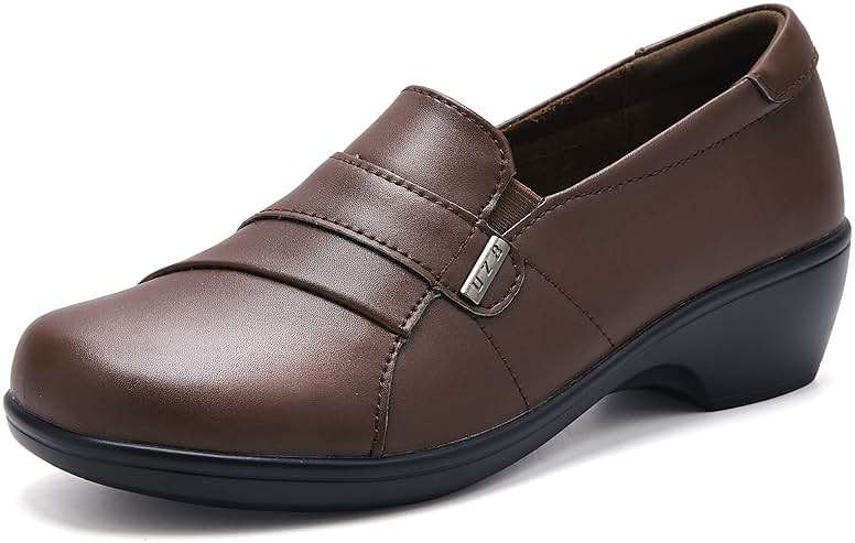 UZB Loafers for Women Dress Shoes Low Heel Slip On Shoes Casual Work Office Dressy Shoes - Image 1