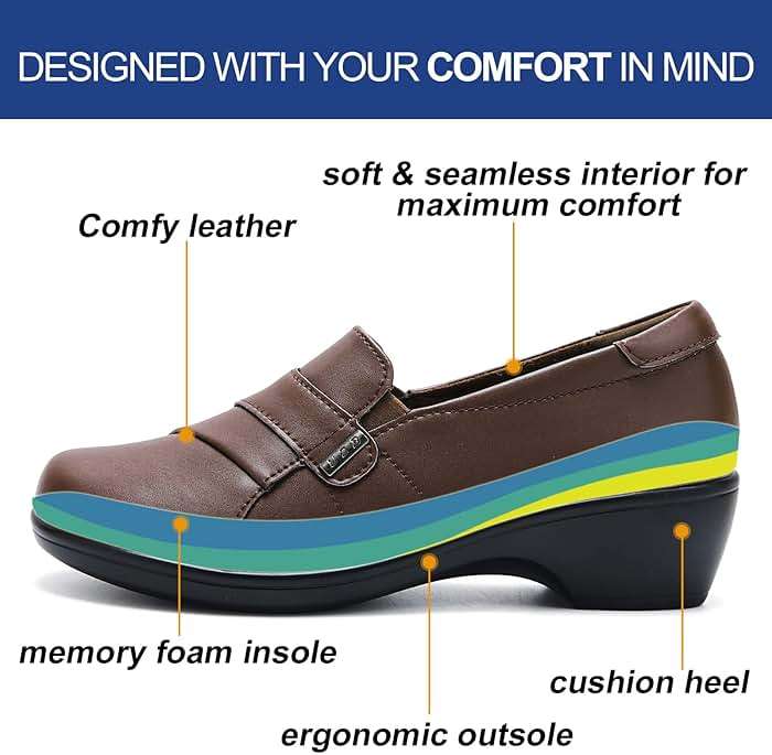 UZB Loafers for Women Dress Shoes Low Heel Slip On Shoes Casual Work Office Dressy Shoes - Image 2