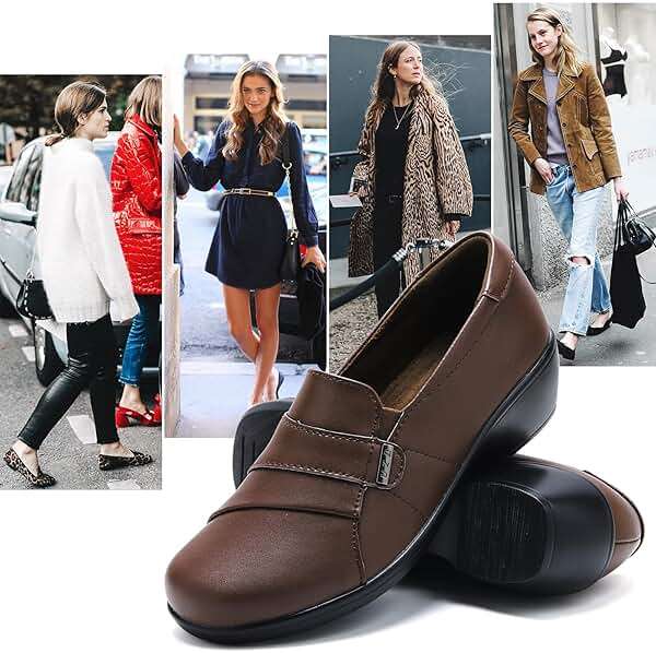 UZB Loafers for Women Dress Shoes Low Heel Slip On Shoes Casual Work Office Dressy Shoes - Image 5