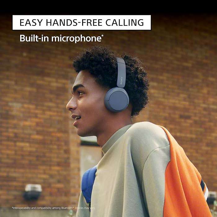 Sony WH-CH520 Wireless Headphones Bluetooth On-Ear Headset with Microphone and up to 50 Hours Battery Life with Quick Charging, Black - Image 4