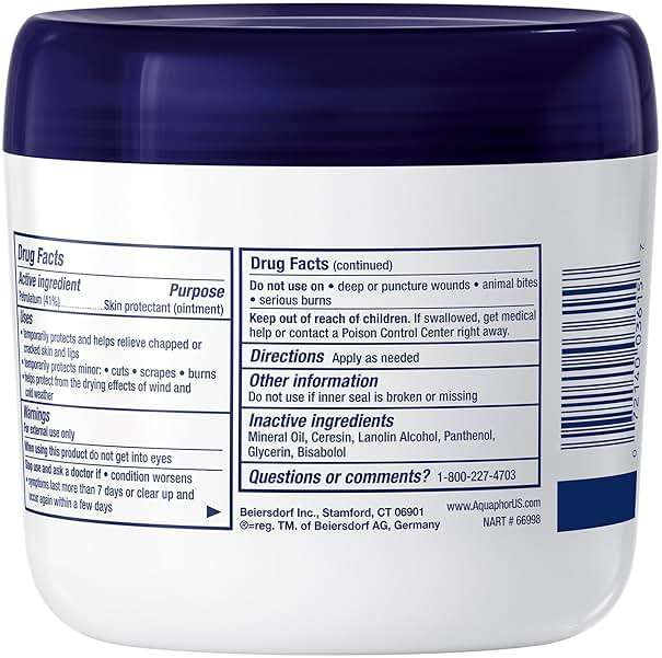Aquaphor Children's Advanced Therapy Healing Ointment, 41% Petrolatum Skin Protectant Ointment for Minor Wound Care, Chapped or Cracked Skin and Lips, 14 Oz Jar - Image 10