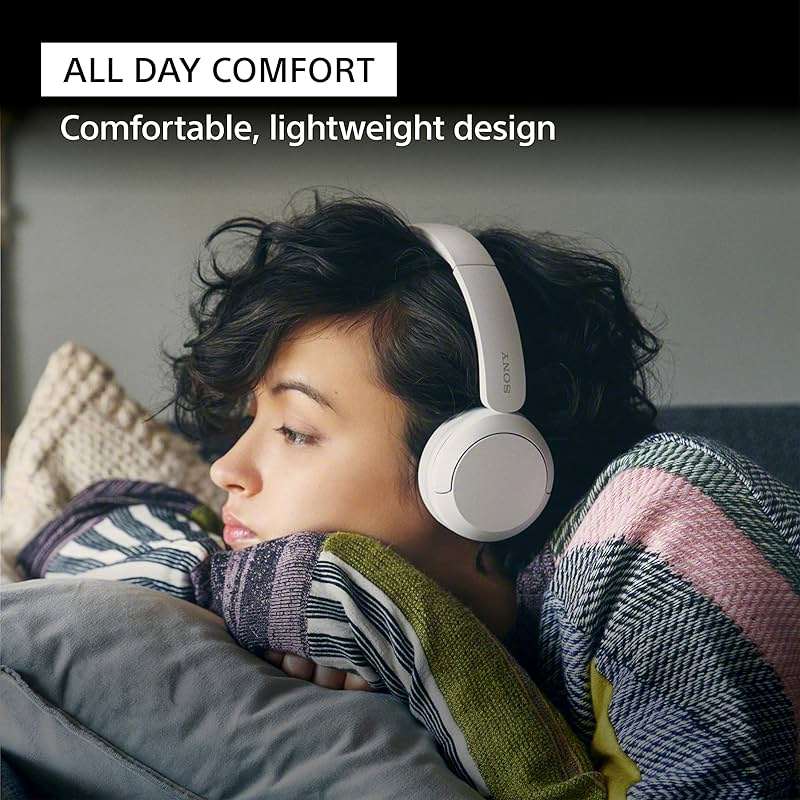 Sony WH-CH520 Wireless Headphones Bluetooth On-Ear Headset with Microphone and up to 50 Hours Battery Life with Quick Charging, Blue - Image 3