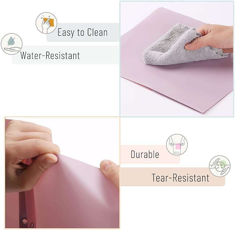 Mr. Pen- Plastic Folders with Pockets and Prong, 5 Pack, Muted Pastel Colors, Pocket Folders with Prongs and Fasteners, 2 Pocket - Image 5
