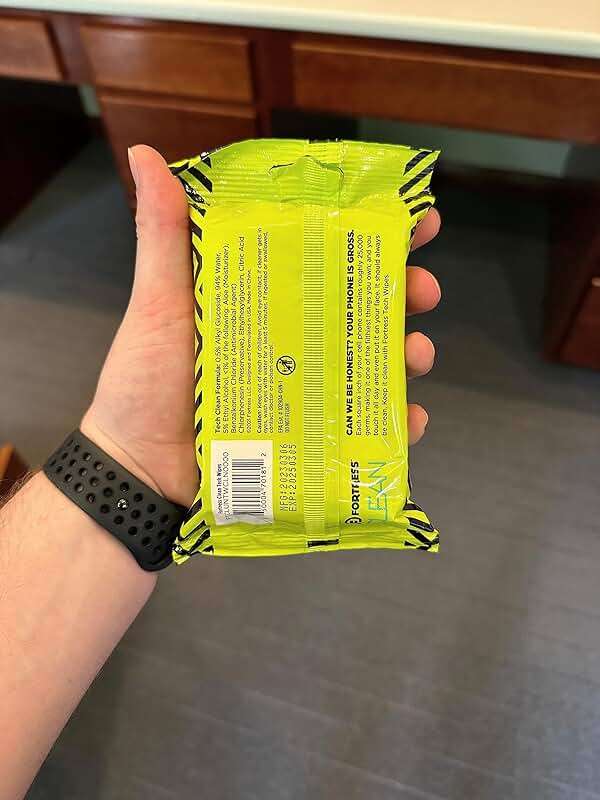 Fortress Electronic Wipes (25 ct, Pack of 3) To-Go Tech Wipes for Screens, Phones, Keyboards, TV Monitors, Computer Screens, and More [Travel Size] Skin-Safe - Image 8