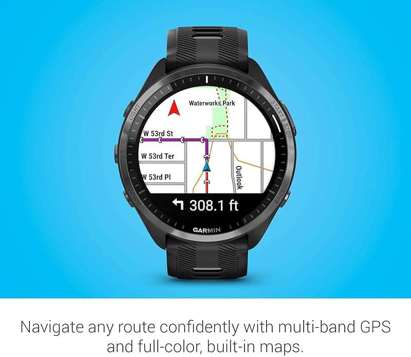 Garmin Forerunner® 965 Running Smartwatch, Colorful AMOLED Display, Training Metrics and Recovery Insights, Black and Powder Gray, 010-02809-00 - Image 5