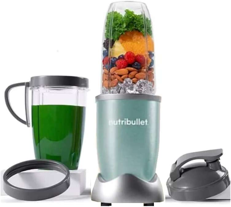 NutriBullet Pro 900 Watt Hi-Speed Blender/Mixer Twist and Blend 9-Piece Set (Mint Green) - Image 1