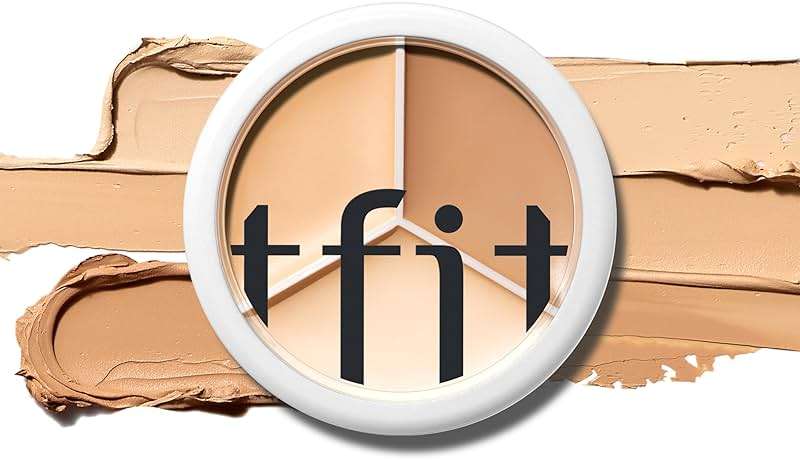 TFIT Multi-Use Pot Concealer - Triple Palette | High-Pigmented, Full Coverage & Crease-Proof | Korean Concealer for Dark Circles, Redness & Blemishes (01 Neutral, 0.52 Oz) - Image 1