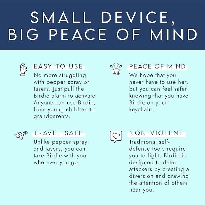 She’s Birdie–The Original Personal Safety Alarm for Women by Women–Loud Siren, Strobe Light and Key Chain in a Variety of Colors (Blossom) - Image 6