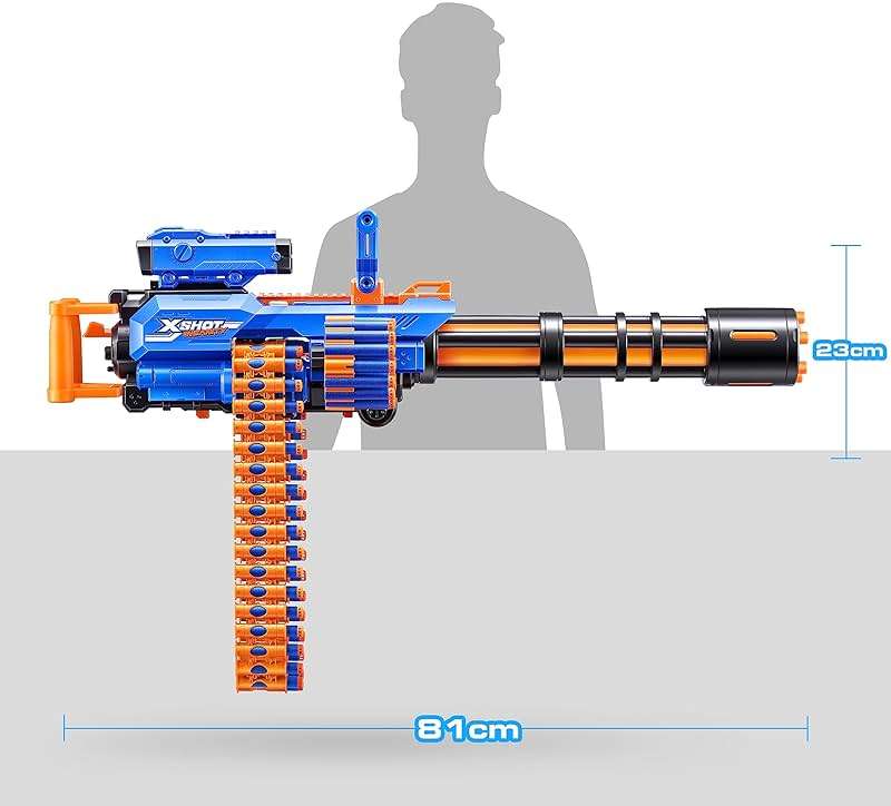X-Shot Insanity Motorized Rage Fire by ZURU 72 Darts, Air Pocket Technology Darts, Dart Storage, Blasting Power, Auto Feeding Belt, Tripod & Scope, Outdoor Toy for Boys, Girls, Teens, Adults - Image 3