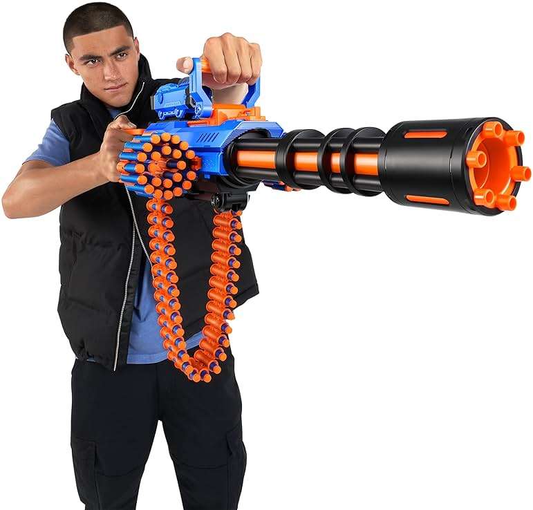 X-Shot Insanity Motorized Rage Fire by ZURU 72 Darts, Air Pocket Technology Darts, Dart Storage, Blasting Power, Auto Feeding Belt, Tripod & Scope, Outdoor Toy for Boys, Girls, Teens, Adults - Image 5