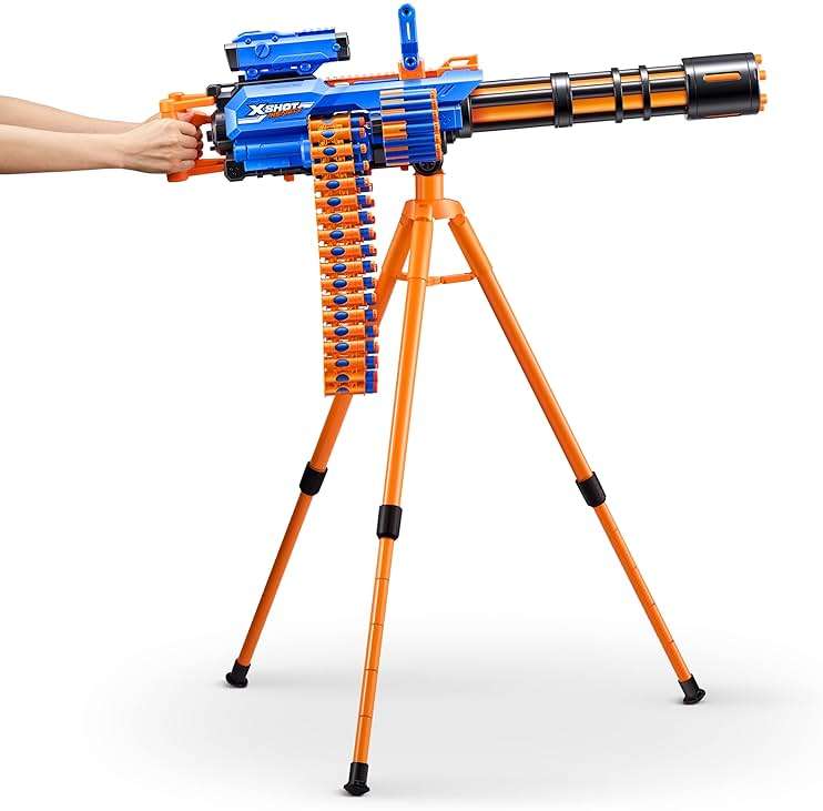 X-Shot Insanity Motorized Rage Fire by ZURU 72 Darts, Air Pocket Technology Darts, Dart Storage, Blasting Power, Auto Feeding Belt, Tripod & Scope, Outdoor Toy for Boys, Girls, Teens, Adults - Image 6