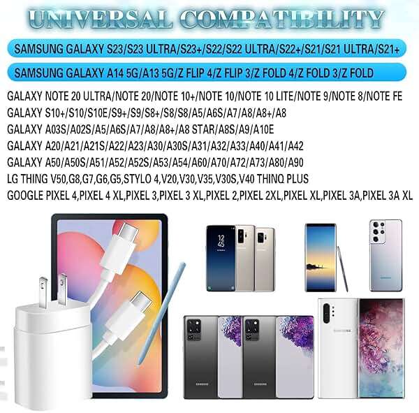 Samsung Super Fast Charger,25W Samsung Charger Fast Charging Block,2Pack Type C Android Phone Charger,USB C Cable for Samsung Galaxy S26 Ultra/S26+/S25/S24 FE/S23/S22/S21/A14/A54/Z Fold 7/6/Z Flip 7/6 - Image 3