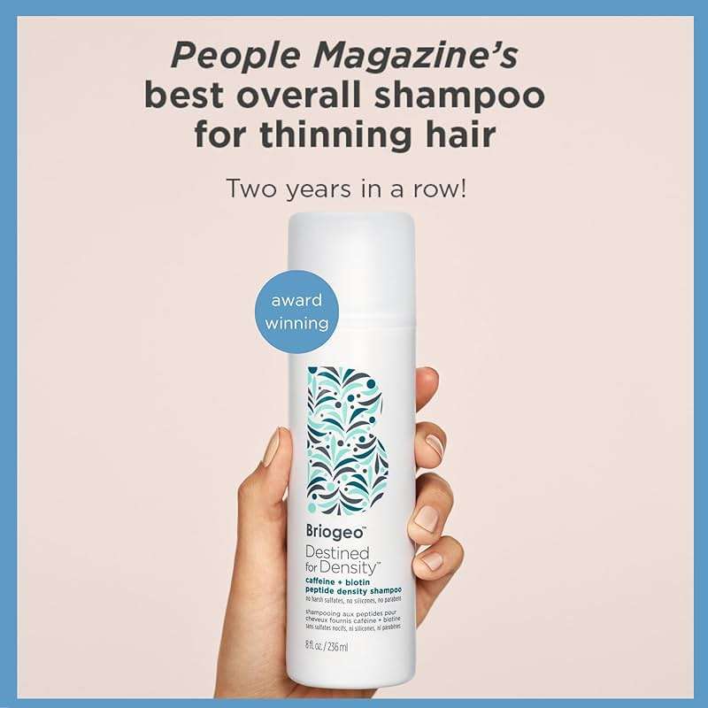 Briogeo Destined for Density Caffeine + Biotin Peptide Density Shampoo | Increases Hair Thickness and Volume for Fine or Thinning Hair | Sulfate-Free | Vegan & Cruelty-Free - Image 2
