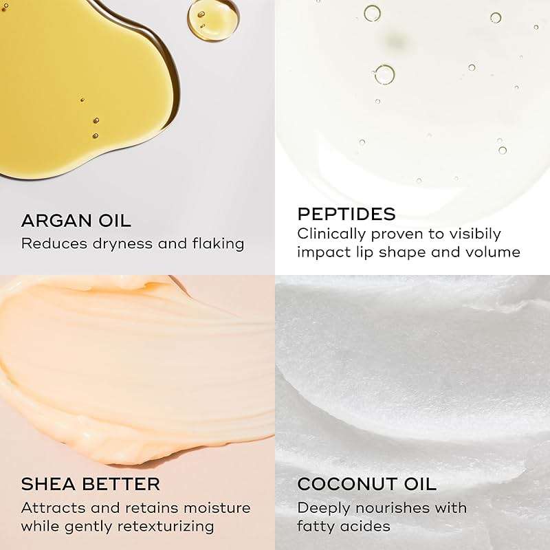 EVER SMOOTH Peptide Lip Therapy Collagen Balm – PETAL Soft Neutral Pink Tint, Coconut, Argan & Camellia Oils, Peptides & Shea Butter, Vegan & Cruelty-Free Lip Nourishment - Image 5
