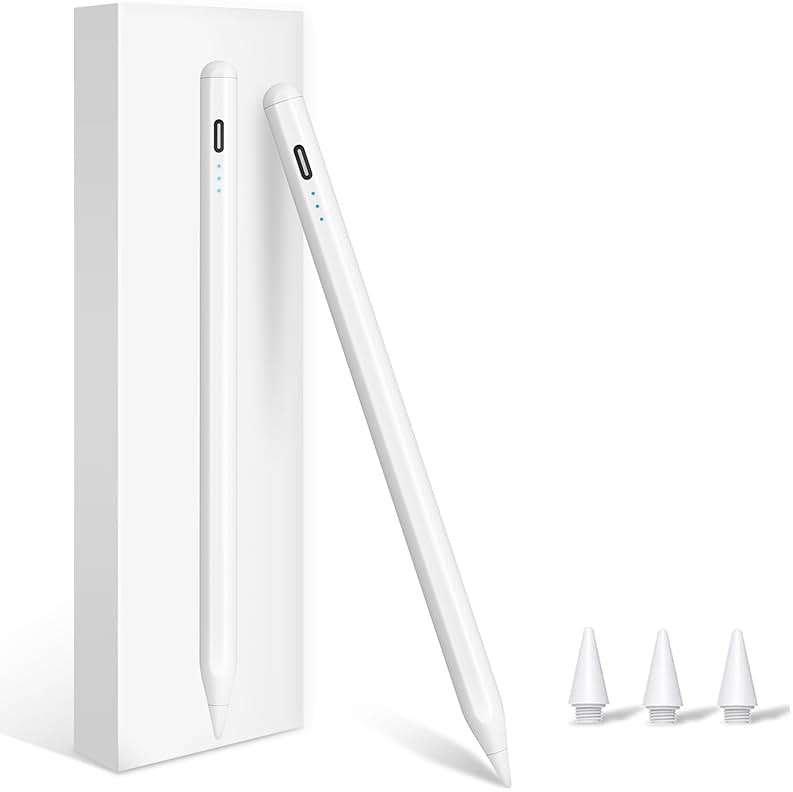 Stylus Pen for iPad (2026-2018), Fast Charge Pencil for iPad A16 11th/10/9/8/7/6 Gen, Air M4/M3/M2/11/13"/5/4/3rd, Pro M4 M5 11"/13"/12.9", Mini A17 Pro 7/6/5th, Palm Rejection Tilt Sensitivity - Image 1