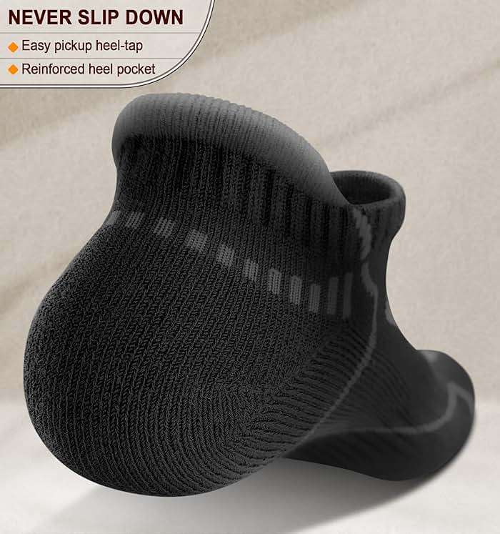 BULLIANT Men Running Socks 6Pairs-Ankle Athletic Socks Wicking Cushioned for Men Walking-Arch Compression Support - Image 4