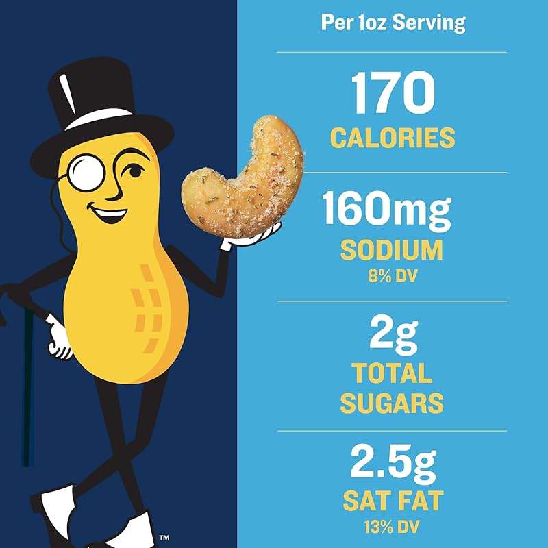 PLANTERS Cashews Dill Pickle - Trail Mix Snack Packs - Snacks with Dill Pickle, Snack Pack, Party Trail Mix, 5 Oz Bag, Pack of 1 - Image 7