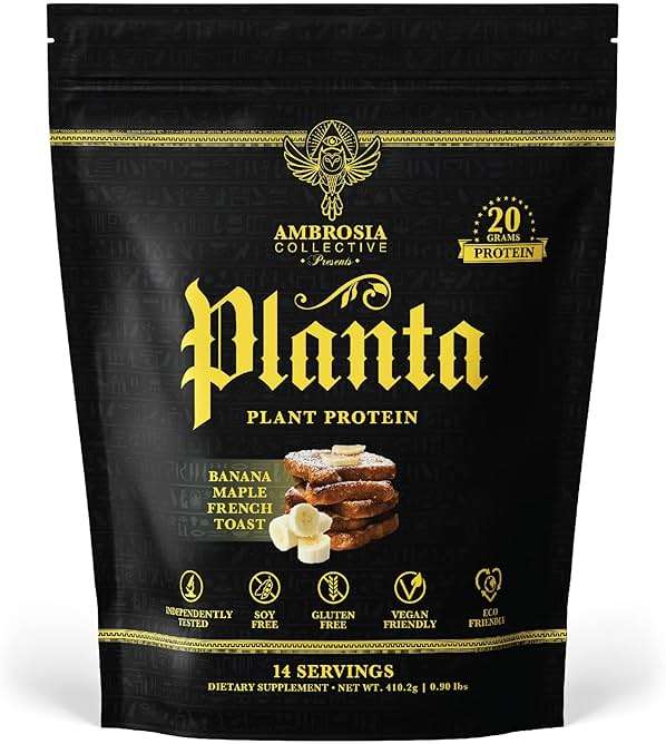 Ambrosia Plant Based Protein Powder 20g | Clean Vegan Pea Protein Powder | Gluten & Dairy Free, Keto Friendly, No Added Sugar | 14 Servings | Banana Maple - Image 2
