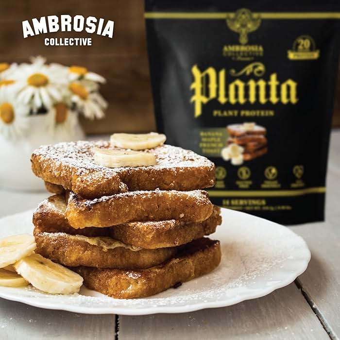 Ambrosia Plant Based Protein Powder 20g | Clean Vegan Pea Protein Powder | Gluten & Dairy Free, Keto Friendly, No Added Sugar | 14 Servings | Banana Maple - Image 6