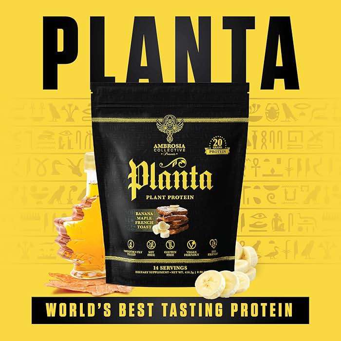 Ambrosia Plant Based Protein Powder 20g | Clean Vegan Pea Protein Powder | Gluten & Dairy Free, Keto Friendly, No Added Sugar | 14 Servings | Banana Maple - Image 7