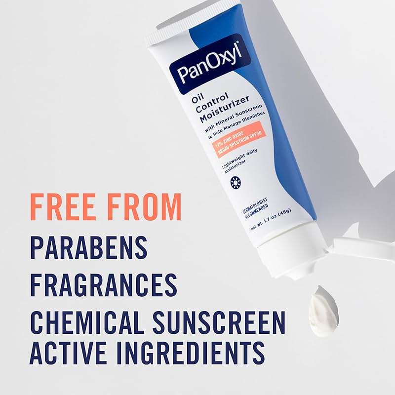 PanOxyl AM Oil Control Moisturizer, NEW Sheer Formula, Absorbs Excess Oil and Reduces Shine, with Mineral Sunscreen for Acne Prone and Oily Skin - SPF 30-1.7 oz - Image 6