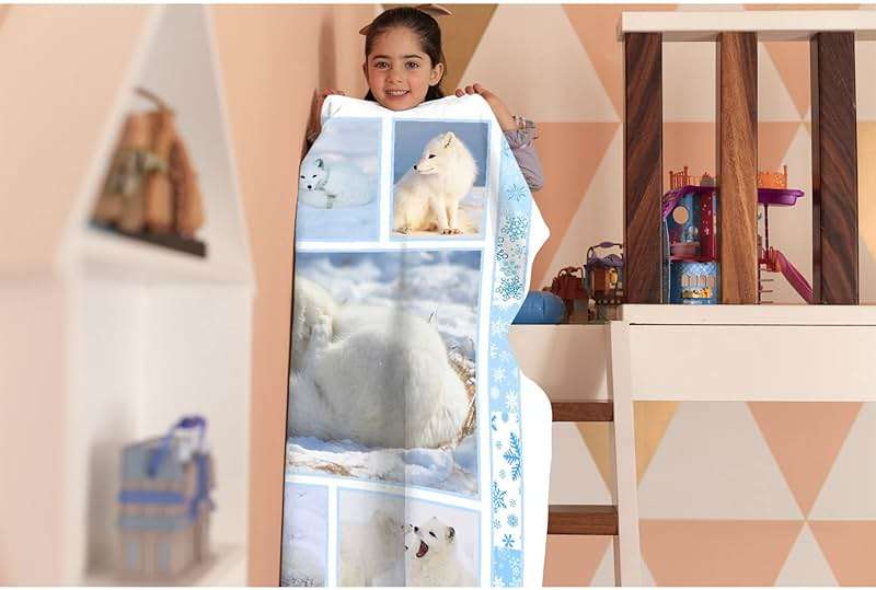 Arctic Fox Blanket, Soft Flannel Throws Cozy Lightweight Blankets for Couch Bed Sofa, Practical Gift Unisex X-Small 40"×30" for Toddler/Leg - Image 6