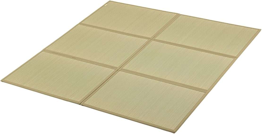 FULI Japanese Tatami Mattress, Foldable Igusa Rush Grass Tatami Rug, Natural Japanese Floor Mattress Mat Made in Japan, King - Image 1