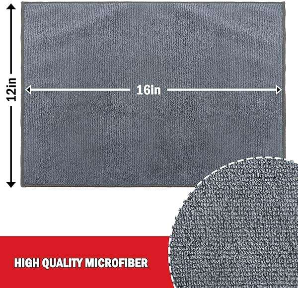 AIDEA Microfiber Cleaning Cloth 24 Pack, Microfiber Towels for Cars, Soft & Absorbent Cleaning Rags, Premium Lint Free Shop Towels for House, Kitchen, Car, 12inx16in - Image 2