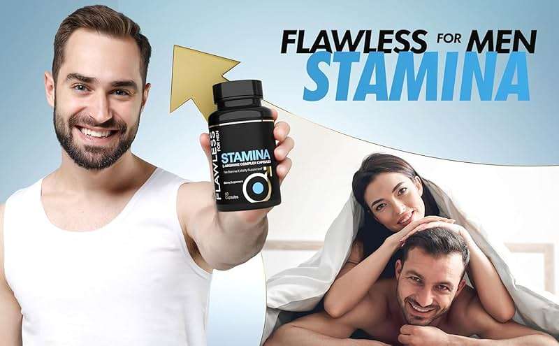 FLAWLESS FOR MEN Stamina | Extra Firm Hard On Pills | Fast Acting L-Arginine, L -Citrulline & Nitric Oxide Supplement for Men | Promotes Male Vitality, Blood Flow and Endurance | 60 Capsules - Image 3