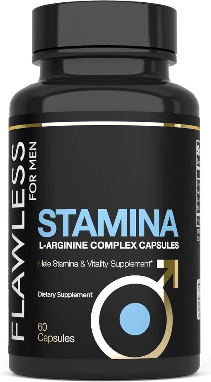 FLAWLESS FOR MEN Stamina | Extra Firm Hard On Pills | Fast Acting L-Arginine, L -Citrulline & Nitric Oxide Supplement for Men | Promotes Male Vitality, Blood Flow and Endurance | 60 Capsules - Image 4